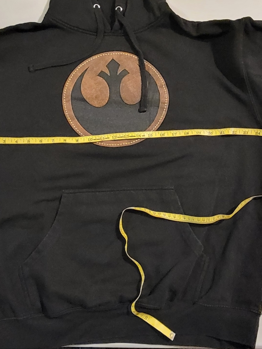 Star Wars Black Hoodie with Brown Rebel Alliance Emblem Size XL - Picture 7 of 7